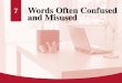 Words Often Confused and Misused