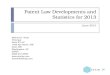 Patent Law Developments and Statistics for 2013