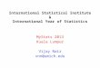 International Statistical Institute & International  Year of Statistics