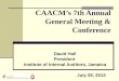 CAACM’s 7th Annual General Meeting & Conference