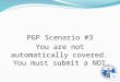 PGP Scenario #3 You are not automatically covered.  You must submit a NOI