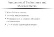 Fundamental Techniques and Measurements