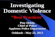 Investigating Domestic Violence