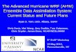 The Advanced Hurricane  WRF (AHW)  Ensemble Data Assimilation System: Current  Status  and  Future Plans