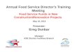 Annual Food Service Director’s Training Meeting Food Service Funds in New  Construction/Renovation Projects
