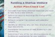 Funding  a Startup  Venture Action Plan/Check List