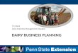 Dairy business planning