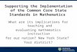 Supporting the Implementation of the Common Core State Standards in Mathematics