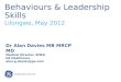 Behaviours  & Leadership Skills