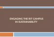Engaging the RIT Campus in Sustainability