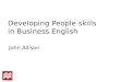Developing  People  skills in Business English