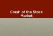 Crash of the Stock Market