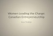 Women Leading the Charge: Canadian Entrepreneurship