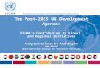 The Post-2015 UN Development Agenda: ESCWA’s Contribution to Global  and Regional Initiatives Perspectives from the Arab Region Rima Khalaf
