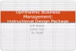 Ophthalmic Business Management: Instructional Design Package