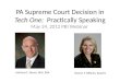 PA Supreme Court Decision in  Tech One:   Practically Speaking