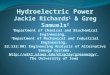 Hydroelectric Power Jackie Richards 1  & Greg Samuels 2