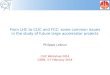 From LHC to CLIC and FCC: some common issues in the study of future large accelerator projects