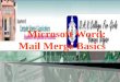 Microsoft Word: Mail Merge Basics