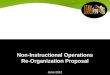 Non-Instructional Operations Re-Organization Proposal June 2012