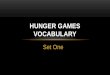 Hunger Games Vocabulary