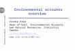 Environmental accounts overview
