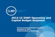 2014-15 SUNY Operating and Capital Budget Requests