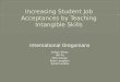 Increasing Student Job Acceptances by Teaching Intangible Skills