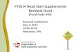 FY2014 Head Start Supplemental Renewal Grant (Fund Code 390)