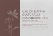 Use of Data in Culturally Responsive PBIS