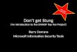 Don’t get Stung (An introduction to the OWASP Top Ten Project)