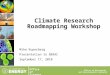 Climate Research  Roadmapping  Workshop