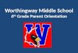Worthingway  Middle School 6 th  Grade Parent Orientation