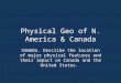 Physical Geo of N. America & Canada