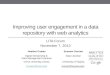 Improving user engagement in a data repository with web analytics