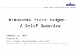 Minnesota State Budget:   A Brief Overview February  13 , 2014 Presented by:  Eric L.  Nauman , Minnesota Senate Fiscal Staff