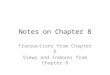 Notes on Chapter 8