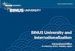 BINUS University and Internationalization