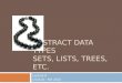 Abstract Data Types Sets, lists, trees, etc
