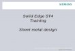 Solid  Edge  ST4 Training Sheet metal design