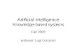 Artificial Intelligence Knowledge-based systems