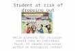 Student at risk of dropping out