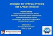 Strategies for Writing a Winning NSF CAREER Proposal