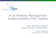 A-16 Portfolio Management Implementation Plan Update