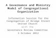 A Governance and Ministry Model of Congregational Organization