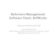Reference Management Software Panel:  RefWorks