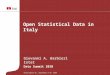Open  Statistical  Data in Italy