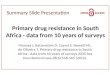 Primary drug resistance in South Africa - data from 10 years of surveys
