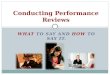 Conducting Performance Reviews