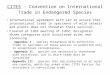 CITES  - Convention on International Trade in Endangered Species